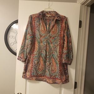 Joan Vass pull over tunic with pockets size L